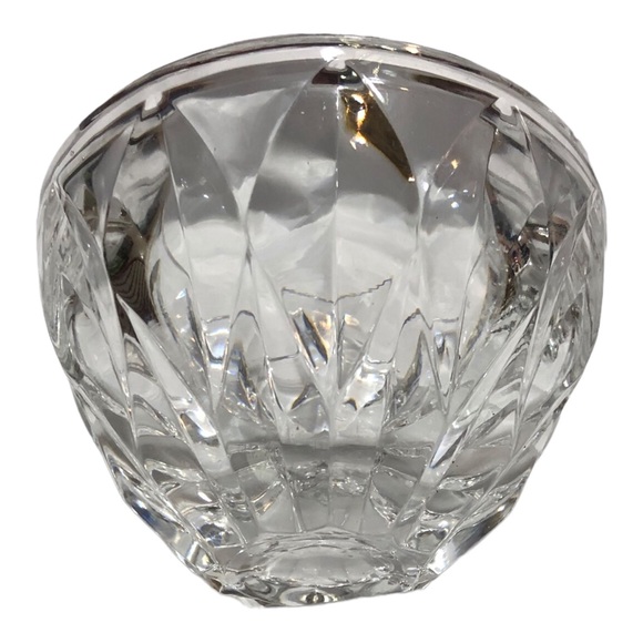 KOSTA BODA Bowl Crystal Leaf Pattern Clear Round Signed Swedish 1960s Signed - Picture 4 of 6